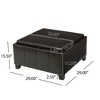 Elegant Black Leather Storage Ottoman: A Stylish and Practical Addition to Your Living Space - 3 of 3