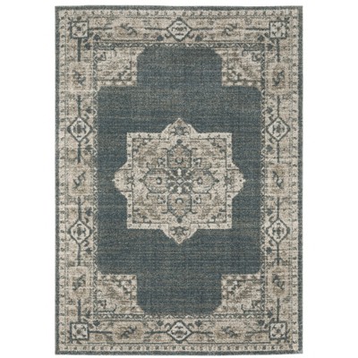 Oriental Weavers Alton 5501B Blue/ Beige Indoor Area Rug - 3'3" x 5'