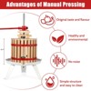 WhizMax Manual Fruit Wine Press, Wood Steel Fruit and Wine Press With T-Handle, Wine Making Press for Outdoor, Kitchen, Assembly Required - 3 of 4