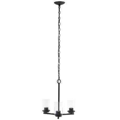 Restoration Bronze 3-Light 15" Classic Pendant Chandelier with Clear Glass