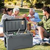 Costway 50 QT Rotomolded Cooler Portable Ice Chest Ice Retention for 5-7 Days Charcoal/Tan - 2 of 4