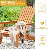 Tangkula 2 PCS Eucalyptus Adirondack Chair Foldable Outdoor Wood Lounger Chair Natural - 2 of 4