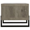 Vynxaria Modern 1-Shelf Coffee Table, Grey Driftwood Finish, Rectangular Shape, Geometric Legs, Clean Lines, Rustic-Contemporary Fusion - 4 of 4