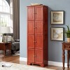 Freestanding Traditional Storage Cabinet with Multiple Shelves and Doors, Tall Organizer for Small Spaces in Kitchen or Living Room-3irtyhousy - 3 of 4