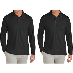 Jump Start Men's Modern Fit Long Sleeve Polo Shirt-2 Pack - 1 of 1