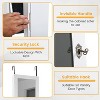BestMassage Jewelry Cabinet Full-Length Mirror Jewelry Armoire with LED Lights, White - 3 of 4