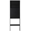 Dolonm Farmhouse Over-The-Toilet Storage Cabinet with 2 Barn Doors & Toilet Paper Holder, Space-Saving Bathroom Organizer - 4 of 4