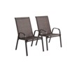 VisioGear 2 Pieces Patio Seating Sets, Outdoor Camping Chairs with Armrest High Backrest for Garden, Brown, 24.41"*24.41"*38.59" - 2 of 4