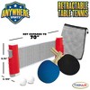 Anywhere Sports Retractable Table Tennis Set | 6pc Game with Net & Paddles - 2 of 4