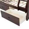 NicBex Twin over Full Bunk Bed Wooden Bed Frame with 2 Storage Drawers, Inclined Ladder and Full Length Guardrail, No Box Spring Required - 4 of 4