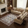 Ivory Brown And Orange Floral Area Rug - 2 of 4