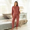 Women's Fuzzy Knit Crewneck & Pants Pajama Set - Cupshe - 4 of 4