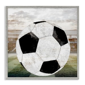 Stupell Industries Rustic Soccer Ball Field, 17" x 17" - 1 of 4