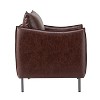 Felix Upholstery Livingroom Vegan Leather Armchair with Metal Legs | KARAT HOME - 3 of 4