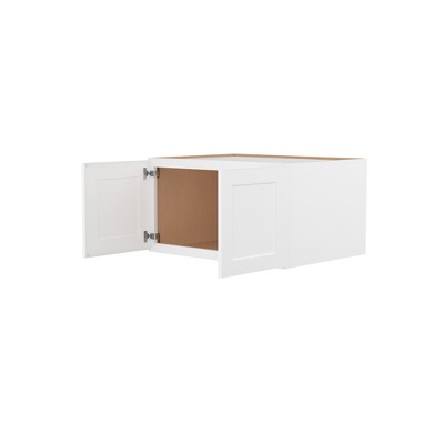 HOMLUX Easy-DIY Shaker White Ready to Assemble Wall Refrigerator Kitchen Cabinet with 2 Doors