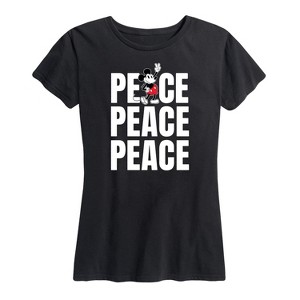 Women's - Disney - Mickey Peace Short Sleeve Graphic T-Shirt - 1 of 4