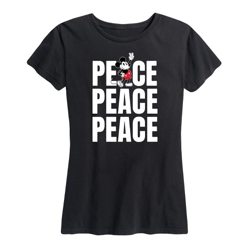 Women's - Disney - Mickey Peace Short Sleeve Graphic T-Shirt - image 1 of 4