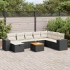 vidaXL Garden Sofa Set Black, Cream White - 2 of 4