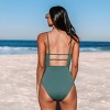 Women's Sage Ruched Tummy Control One Piece Swimsuit - Cupshe - 4 of 4