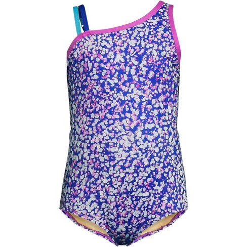 Girls' 'Pretty Peony' Floral Printed One Piece Swimsuit - art