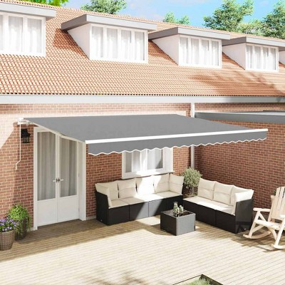vidaXL Awning Manual White