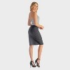 24seven Comfort Aapparel Womens Elastic Waist Solid Color Knee Length Pencil Skirt - 2 of 4