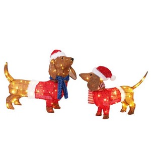Karl Home 2Pcs Lighted Brown Dachshundschristmas Decoration - 1 of 1