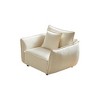 Ridstar Modern Minimalist Sofa with Armrests For Living Room & Office Room-Beige - 3 of 4