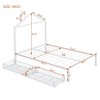 CAVINAS  Platform Bed,Metal Bed Frame with House-Shaped Headboard Design for Bedroom,No Box Spring Needed - 3 of 4
