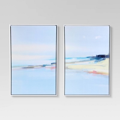 (Set of 2) 24" x 36" Coast Canvas in White Frame - Project 62™