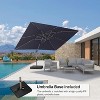 PURPLE LEAF Deluxe Aluminum Outdoor Patio Umbrella Square Cantilever Umbrellas - 4 of 4