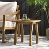 MOEPISY Acacia Wood End Table for Patio in Natural Stained, Weather-Resistant Rectangular - 3 of 4
