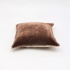 Kumasinova 19x19 Inches Square Stonewashed Cotton Velvet Throw Pillows,Couch Pillows with Decorative Handstiched Edges,Decorative Pillows for Bed - 2 of 4