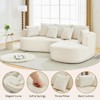 ODK 106 Inch L-Shaped Curved Cloud Sectional Couch with Chaise, Boneless Corduroy Couch, Modern Modular Upholstered Sofa, for Living Room,Apartment - 3 of 4