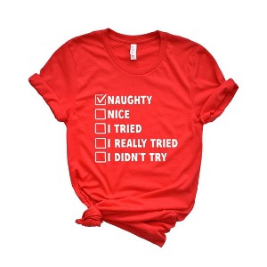 Simply Sage Market Women's Naughty Nice List Short Sleeve Graphic Tee - 1 of 4