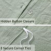 Ruffle Duvet Cover Set, 3-Piece Soft Washed Microfiber - Shabby Chic Style with Button Closure for Bedding - 4 of 4