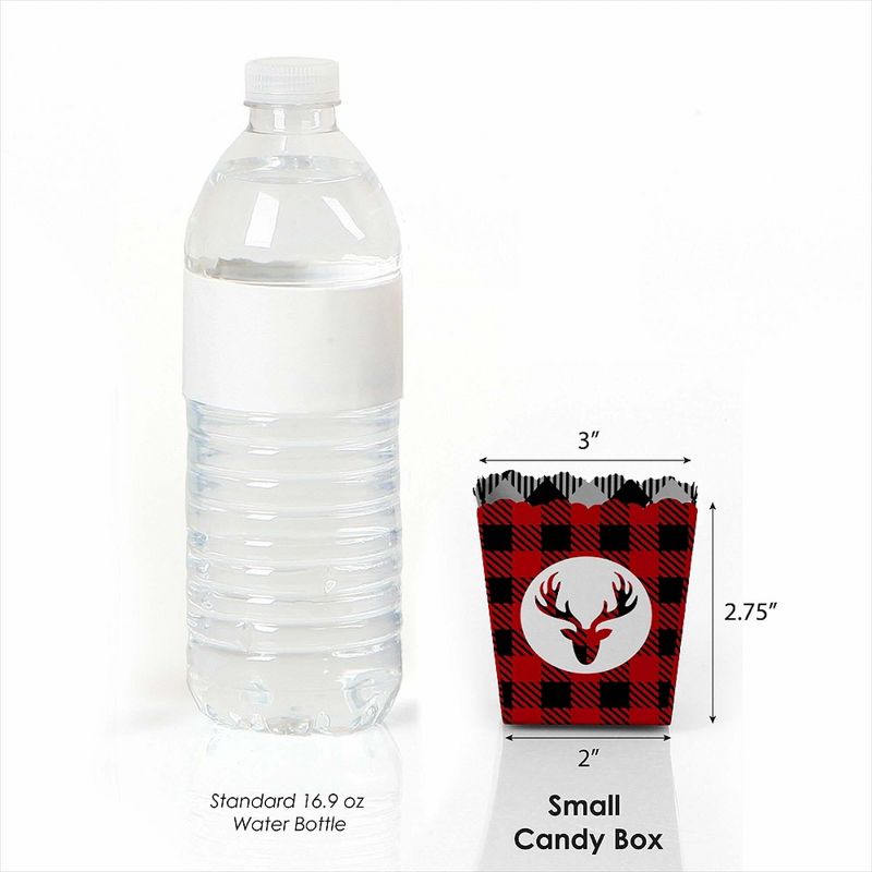 Big Dot of Happiness Prancing Plaid - Party Mini Favor Boxes - Christmas and Holiday Buffalo Plaid Party Treat Candy Boxes - Set of 12, 2 of 6