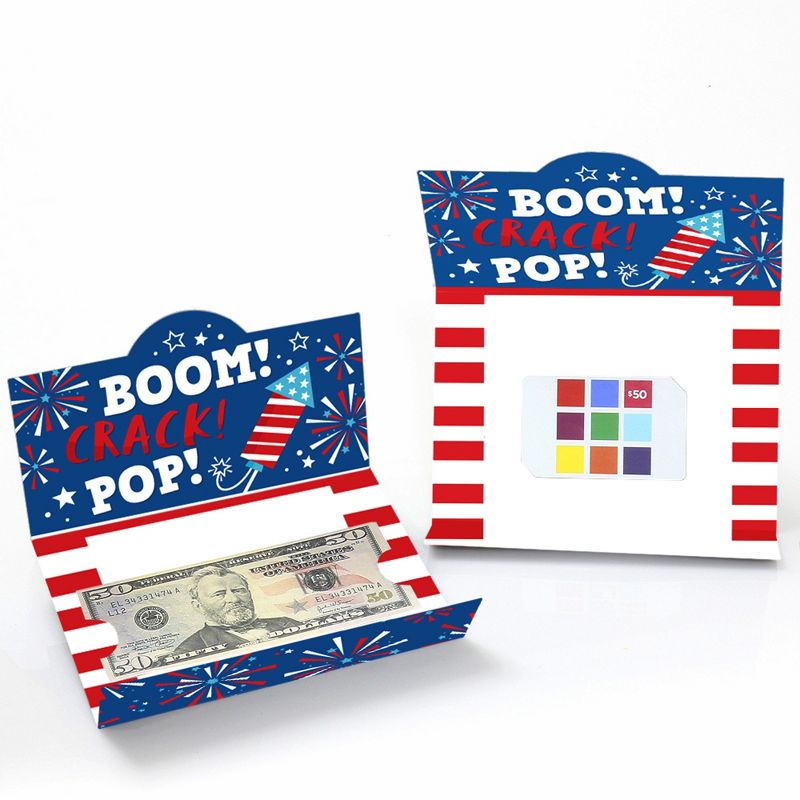 Big Dot of Happiness Firecracker 4th of July -  Party Money and Gift Card Holders - Set of 8, 2 of 5