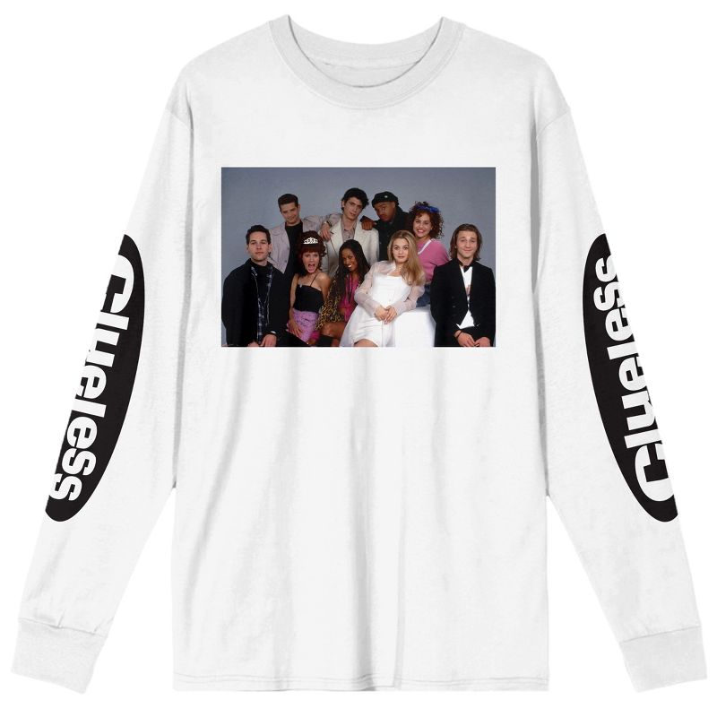 Clueless Movie Characters Men's White Long Sleeve Tee, 1 of 2