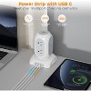Surge Protector Power Strip Tower, Flat Plug 10Ft Extension Cord with 8 AC Outlets, 4 USB (1 USB-C), 1050J Desk Charging Station for Home Office Dorm - 3 of 4