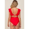 Pinkblush Red Cutout Flutter One Piece Maternity Swimsuit - 4 of 4