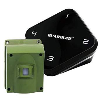 Guardline Long 1/4 Mile Range Wireless Outdoor Weatherproof Driveway Security Alarm Alert Sensor and Receiver System for Homes and Properties