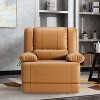 Kayamas Recliner Massage Chair, Ergonomic Adjustable Single Sofa with Padded Seat Brown\Yellow - 3 of 4