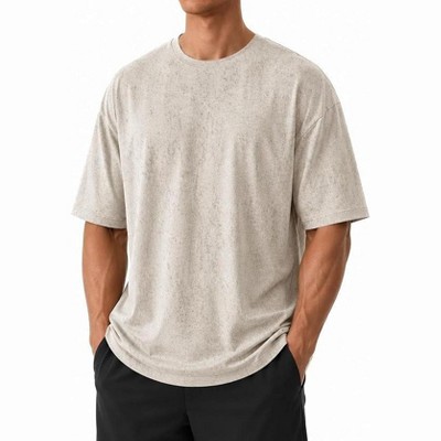 COOFANDY Mens Oversized T Shirt Loose Fit Short Sleeve Acid Washed