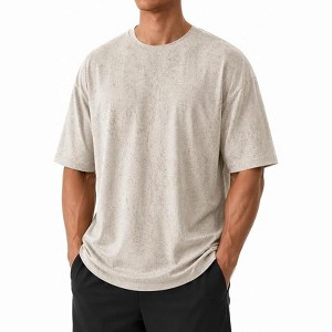 COOFANDY Mens Oversized T Shirt Loose Fit Short Sleeve Acid Washed
