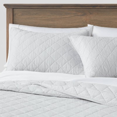 Diamond Stitch Cotton Linen Quilt - Threshold™ : Target