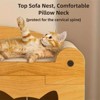 SEVOBAL Pet Crates and Houses Extra-Large Vertical Scratching Post and Cool House - Two-Storey Cat Villa with Scratching Boards, Platform, and Entry - 4 of 4