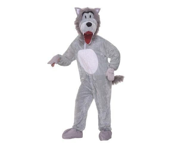 Story Book Wolf Plush Adult Costume One Buy Online In Malta At Desertcart - grey wolf furry with tail roblox