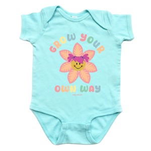 The Juniper Shop Mini Smiley Grow Your Own Way Baby Short Sleeve Bodysuit - 1 of 4