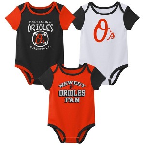MLB Baltimore Orioles Infant Boys' 3pk Bodysuit - 1 of 4